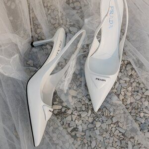 Size 10 Prada Pumps, White